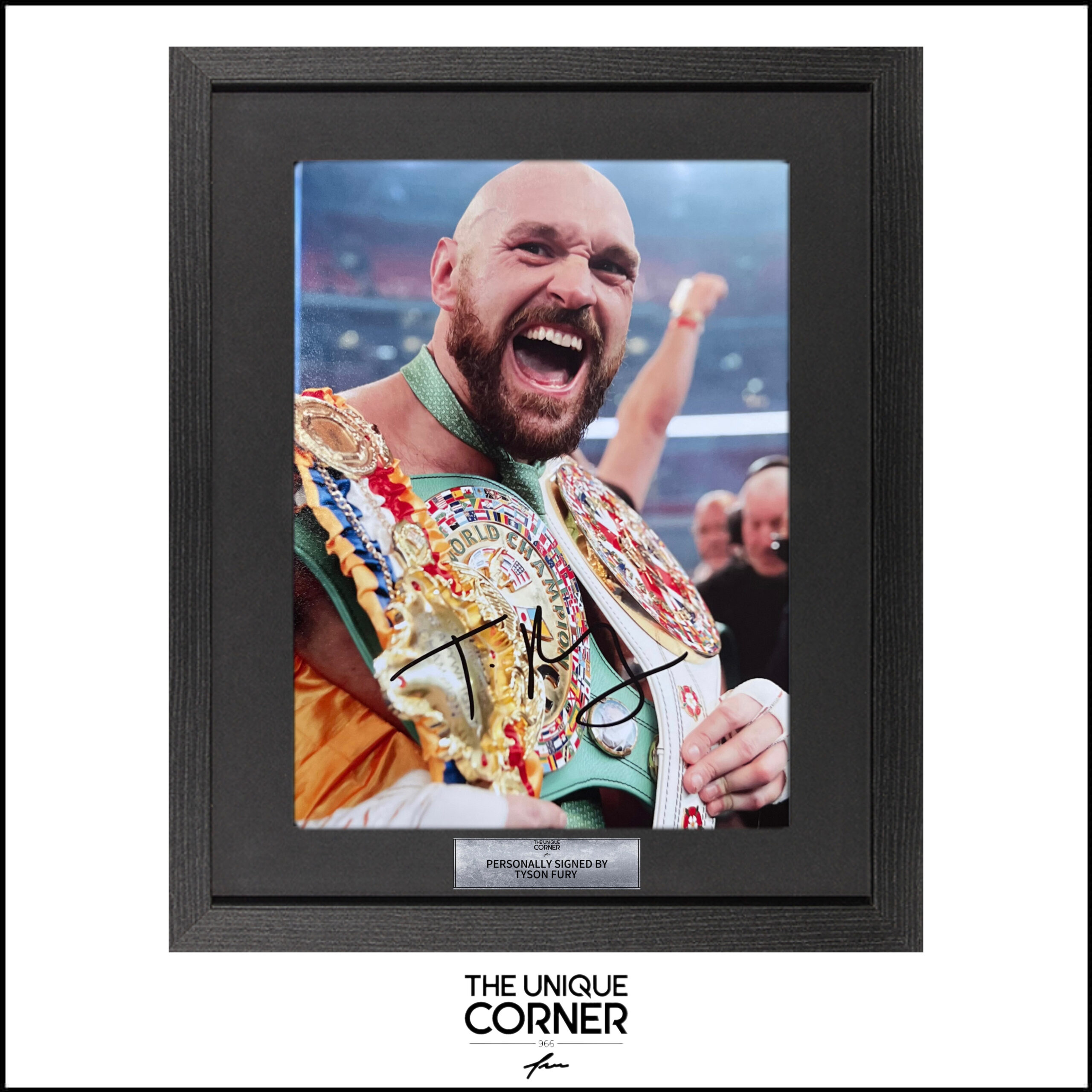 2DB1D681-6996-4775-B7D5-58B9DC7B8F2F “FRAMED TYSON FURY HAND SIGNED PHOTOGRAPH” - Image 1