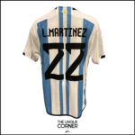 Lautaro Martinez قميص جيرسي الأرجنتين لكأس العالم موقع بخط اليد