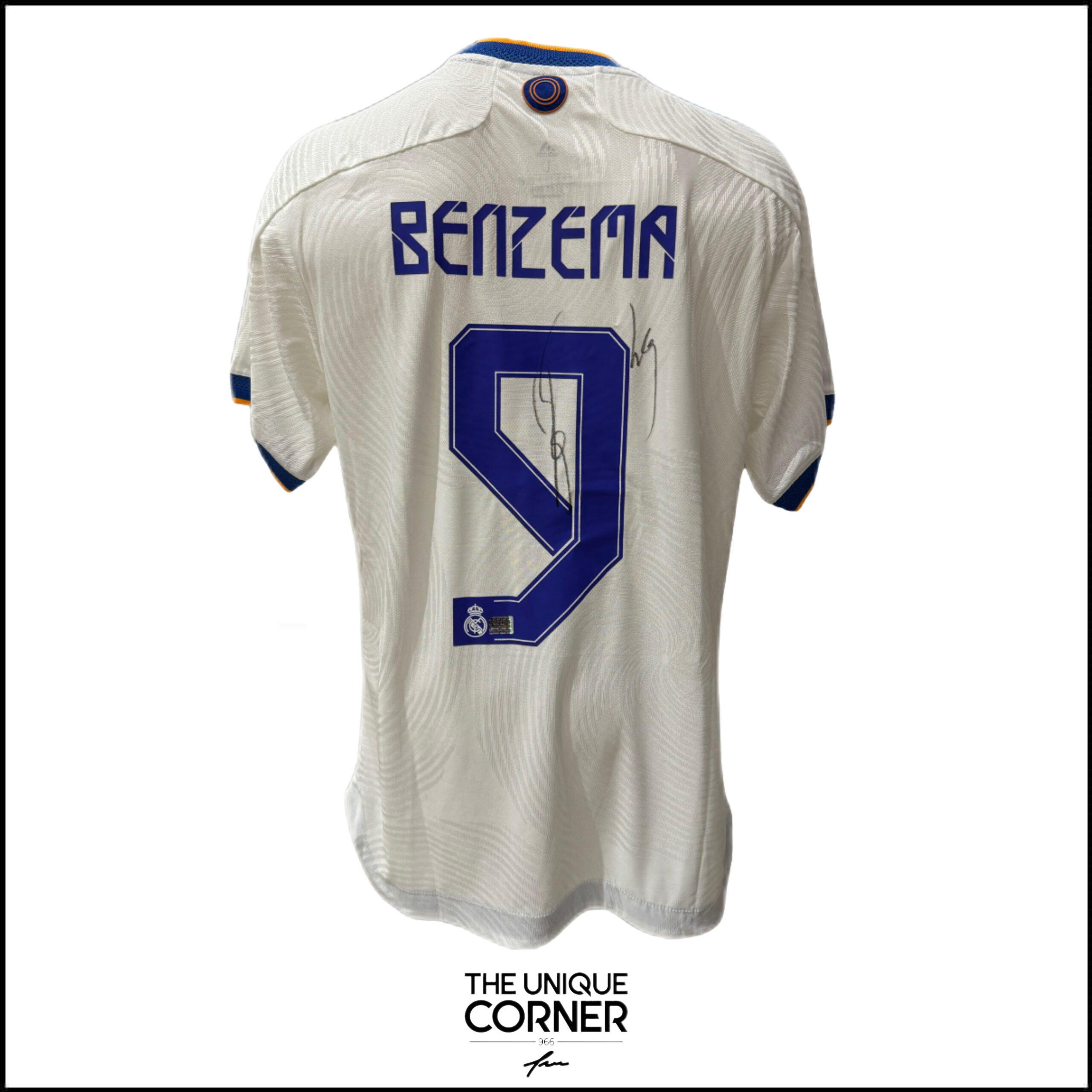 MAGLIA AUTOGRAFATA CALCIO Real Madrid Karim Benzema La Liga Maglietta
