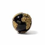 Luxury Black and Gold Globe Sculpture by Bruno Helgen