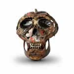 Handcrafted Metal Skull Sculpture by Alexondros Papastratigakis