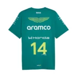 ⁦تيشيرت Aston Martin F1 الخاص باللاعب ألونسو⁩ - الصورة ⁦4⁩
