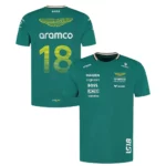 ⁦تيشيرت Aston Martin Aramco Formula 1 الرجالي - إصدار السائق لانس سترول 2025⁩ - الصورة ⁦5⁩