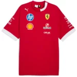تيشيرت Scuderia Ferrari F1 2025 الرسمي للسائقين من PUMA | فضفاض (Oversized) | للجنسين