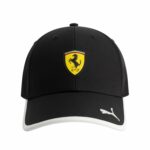 قبعة Scuderia Ferrari F1 كلاسيك 2025 باللون الأسود من PUMA - سناب باك (سير خلفي قابل للتعديل)