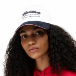 قبعة كاب Tommy Hilfiger x Cadillac F1 Team RWB للكبار - أبيض ناصع وأسود