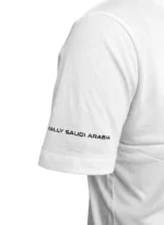 ⁦تيشيرت رالي السعودية (إصدار خاص) بشعار مطرز - أبيض⁩ - الصورة ⁦2⁩